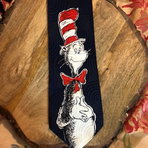DR SEUSS The Cat In The Hat men’s SILK Tie NEW - Picture 9 of 14